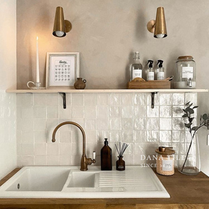 西班牙进口瓷砖复古珍珠砖白色手工砖奶油色厨房卫生间浴室墙砖