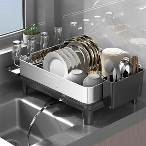 德国304不锈钢厨房碗碟收纳架碗盘水槽沥水架家用放碗汲水置物架