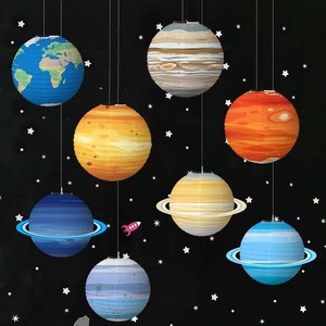 星空装饰幼儿园创意空中吊饰走廊教室航天太空主题八大行星灯笼