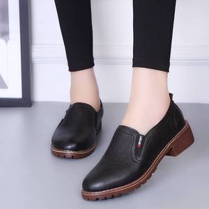 2021 Spring Single Shoe Women's New Mid Heel One Step Low To