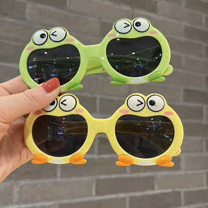蕉下儿童太阳镜墨镜可爱青蛙造型硅胶眼镜男童女童偏光镜防紫外线