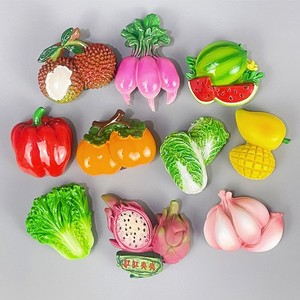 蔬菜水果冰箱贴磁贴草莓白菜柿子橘子仿真食物磁性贴食玩磁铁磁吸