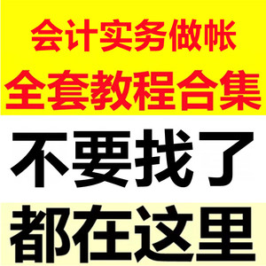 会计实务做帐会计实操报税做账软件教程系统教学手工电脑真账实训