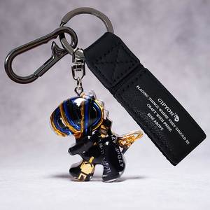 小恐龙钥匙扣赛博朋克风格潮创意七夕礼物包包挂件情侣汽车钥匙链