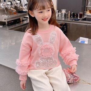 韩系女童春秋冬新款卫衣2023童装女孩洋气套头韩版儿童粉色长袖上