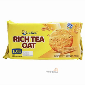香港代购 Julie‘s茱莉RICH TEA OAT洋茶伴浓茶燕麦饼干210g