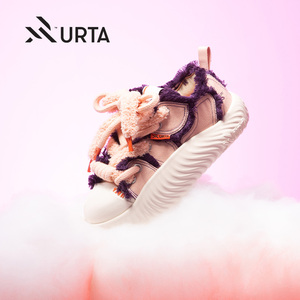 URTA而它毛毛虫系列“葡萄熟了”面包鞋多巴胺厚底小众休闲风女鞋