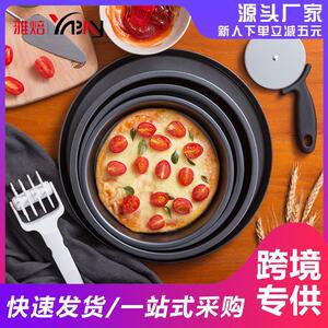 8寸6寸9寸10寸铝合金不粘深披萨盘 浅披萨盘 圆形披萨烤盘pizza盘