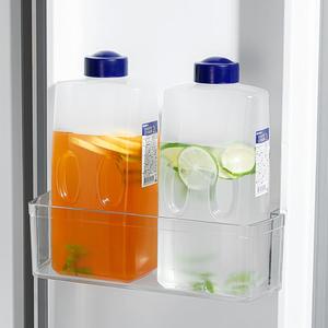大日式容量冷水壶果汁存储罐密封液体瓶子冰箱冷藏罐子塑料款米木