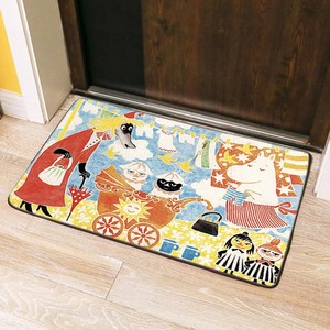 可爱河马姆明卡通可机洗地垫芬兰童话故事插画地毯儿童卧室脚垫