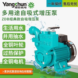 正品旗舰店阳春自吸泵家用增压泵220V自来水管道加压泵小型抽水泵