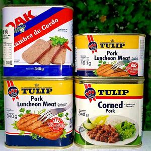 丹麦进口三花猪肉午餐肉罐头Tulip Pork Luncheon Meat340g