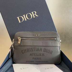 Dior/迪奥男士相机包灰色盒子包单肩包内力老花衬斜挎男包
