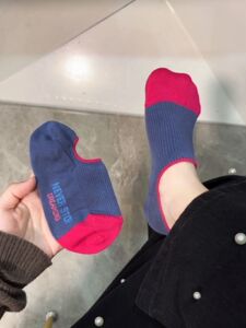 韩国东大门新款拼色字母袜子女ins潮简约学院风船袜隐形运动短袜