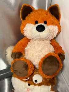桔色狐狸毛绒玩具可爱公仔森林动物朋友玩偶女孩陪睡生日礼物娃娃