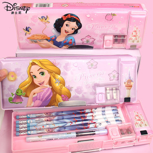 Disney迪士尼文具盒白雪公主儿童多功能双层可爱塑料铅笔盒笔袋大容量女孩小学生开学文具礼物