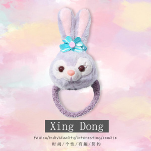 迪士尼星黛露头绳女生2023新款韩国兔子发圈女可爱兔耳朵发卡头饰