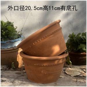 新品粗陶土陶黑陶红陶泥陶兰花盆月季盆君子兰盆瓦盆泥盆盆栽