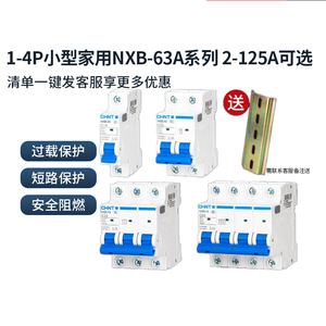 正泰空气开关63A小型断路器 NXB家用单相电闸跳闸短路器 DZ47三相