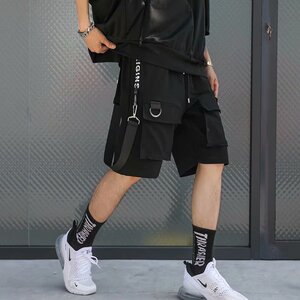 Summer Men Shorts Techwear Japanese Harajuku Fashion Hip Hop