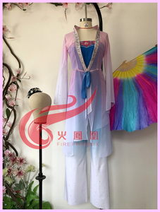 原版定制王亚彬古典舞扇舞丹青舞蹈服装服饰演出服表演头饰艺考