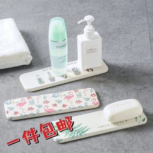 硅藻泥洗漱台肥皂盒 防水垫土皂垫皂托皂架厕所吸水垫香皂盒