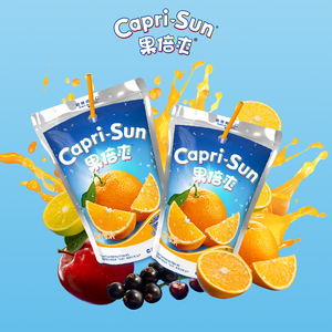 capri-sun果倍爽果汁橙汁白葡萄梨汁桃苹果味口味饮料袋装整箱