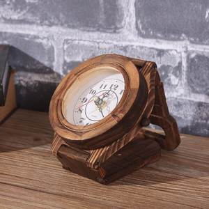 北欧复古时钟手表式挂钟客厅家用时尚卧室简约纯实木个性创意钟表