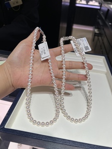 日本代购mikimoto御木本珍珠项链满珠长42cm