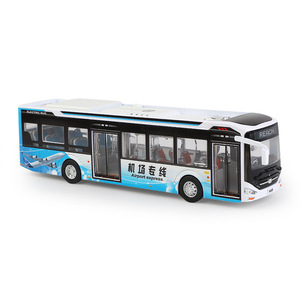 正版合金巴士模型仿真新能源大客车公车客车儿童男孩玩具摆件惯性