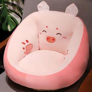 可爱粉色兔子儿童小沙发座椅凳布艺男女孩宝宝懒人卧室榻榻米椅垫