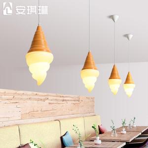 led单头餐厅吊灯现代简约个性创意雪糕冰淇淋吊灯奶茶店装饰灯具