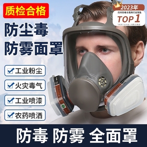 防尘口罩护目镜一体工业级防毒面罩高级印尼火山面具防护呼吸全脸