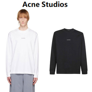 代购 Acne Studios 早秋新款 圆领简约纯色迷你logo 男女同款卫衣