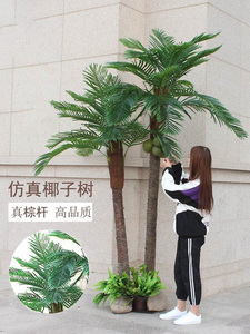 仿真假椰子树椰树摆件室内外装饰绿植仿真棕榈树落地大型造景植物