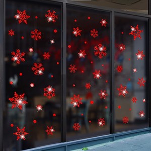 新年元旦圣诞节商场店铺装饰品橱窗玻璃贴纸雪花春节过年窗花贴画
