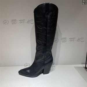 ASH2023秋冬女鞋专柜正品国内代购黑色高跟高筒时装靴AN303L14016