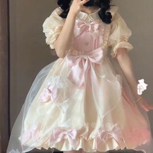 小甜熊lolita原创设计洛丽塔jsk花苞裙甜美吊带拖尾公主连衣裙子