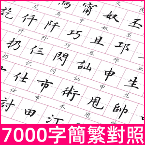 卢中南楷书7000常用字繁体字练字帖字典成人学生儿童描红香港台湾