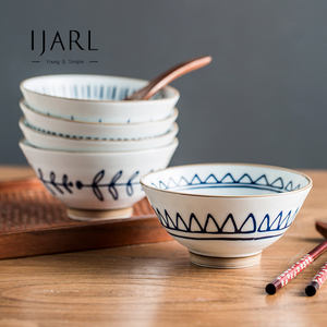 ijarl亿嘉饭碗家用餐具套装日式米饭碗吃饭碗面碗个人专用陶瓷碗