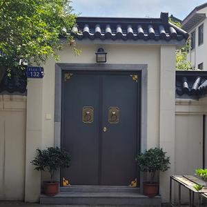中式别墅大门不锈钢镀铜锌合金农村自建房铜门铸铝双开入户进户门