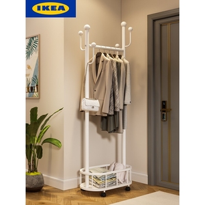 IKEA宜家家用卧室落地挂衣架门后衣帽架室内可移动收纳架转角简易
