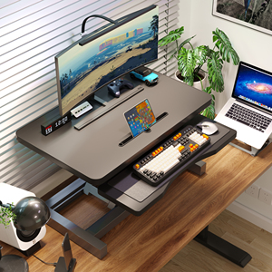 站立式办公桌面升降工作电竞桌笔记本电脑显示器桌上增高折叠支架