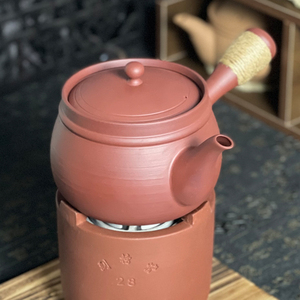 潮汕砂铫壶 大容量侧把紫砂壶煮茶器 工夫茶具红泥烧水壶泡茶专用