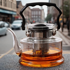 雅风玻璃直火壶烧水壶家用大容量提梁茶壶手提壶耐高温围炉煮茶壶