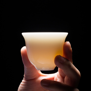 徐福坤羊脂玉德化白瓷主人杯品茗杯小茶杯陶瓷功夫茶具个人单杯