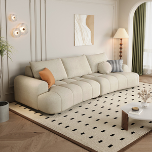 梵宜奶油风真皮沙发大小户型简约现代客厅意式极简皮沙发组合家具