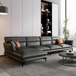 梵宜 真皮沙发现代简约大小户型客厅意式极简乳胶沙发组合家具