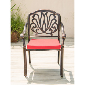 户外桌椅家具阳台桌椅家用庭院花园餐椅转椅休闲欧式铸铝靠背椅