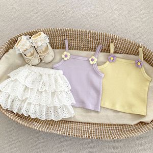 ins0-3岁女宝宝韩版吊带套装夏季薄款婴儿背心蛋糕公主裙裤两件套